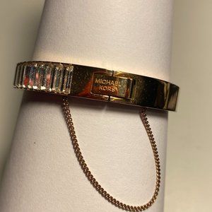 MICHAEL KORS Baguette Hinged Bangle BRACELET Rose Gold